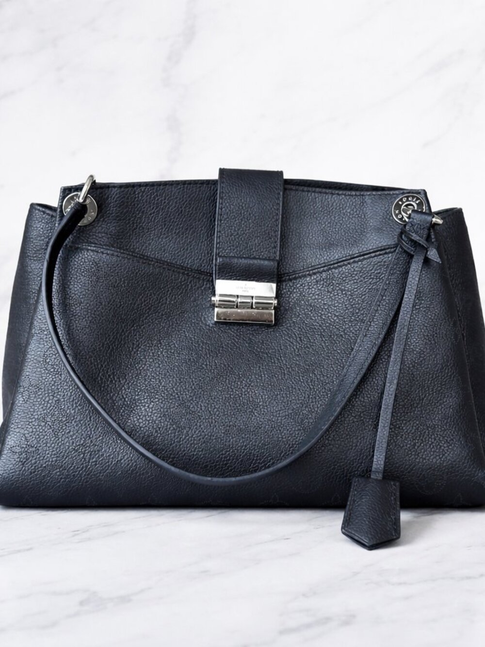 Louis Vuitton LV Mahina Calfskin Sevres Black Authentic EUC